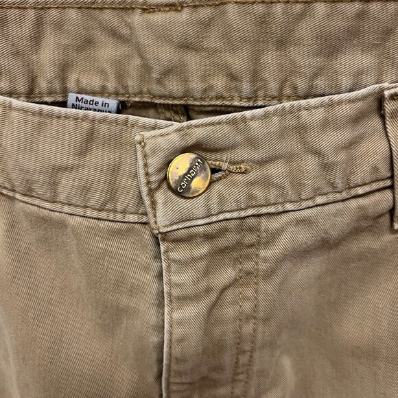 Carhartt Men's Utility Cargo Work Pants in Brown/Khaki Size 34x34 - Picture 2 of 7